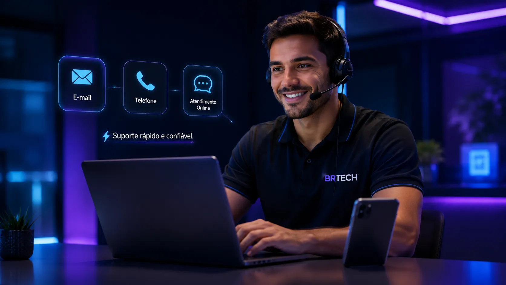 Atendimento online da BRTech Games e Informática